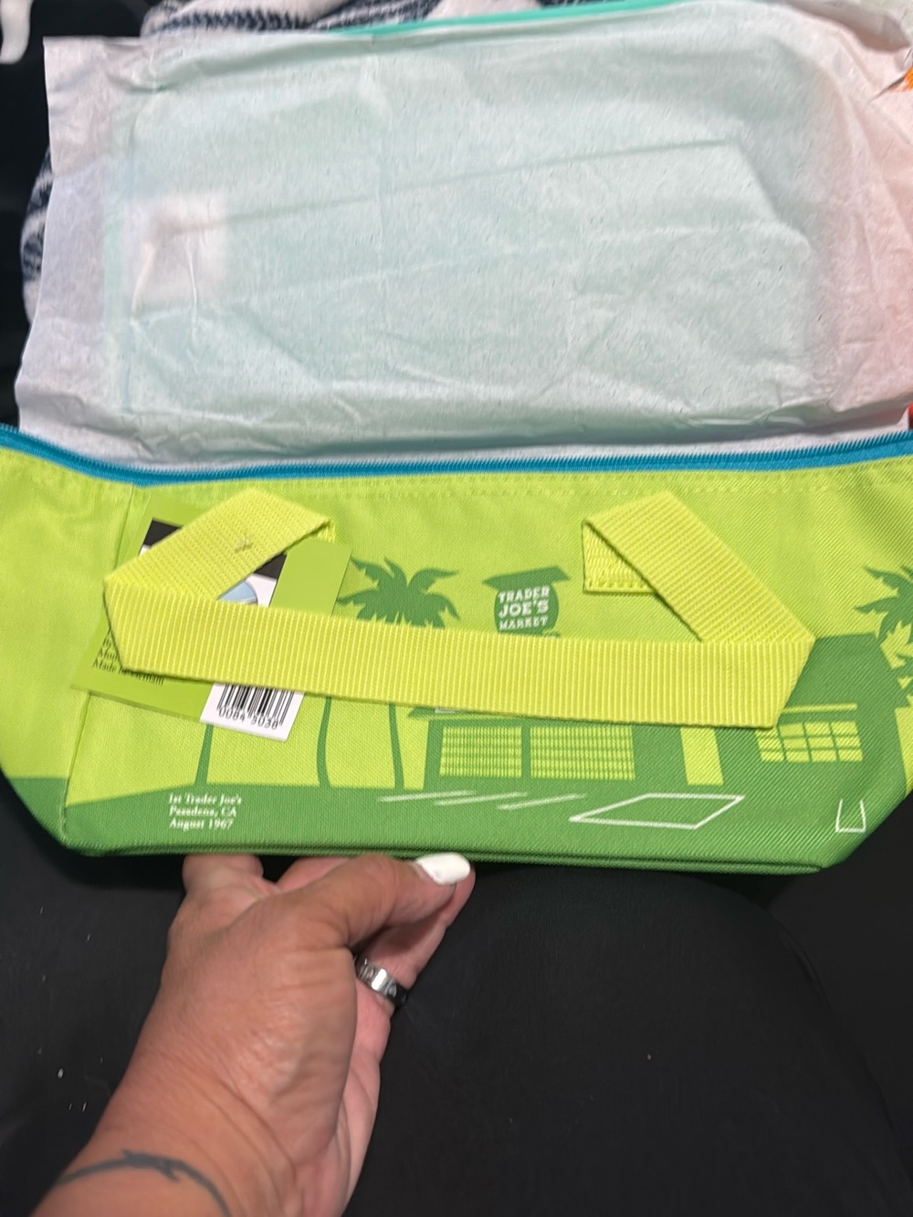 Lime Green Insulated Tote Bag